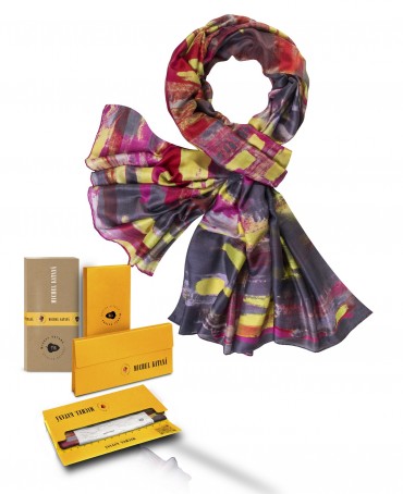 Палантин Женский SN40-VAGUES/FUCHSIA